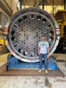 A cross-section of an eVinci microreactor at the eVinci Technology Hub in Etna, Pennsylvania. Courtesy: Westinghouse