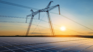 Solar array and transmission lines